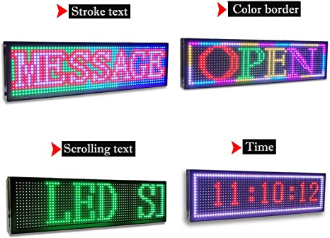 LED letter light Scrolling Message WIFI Control Outdoor Full Color Text ...