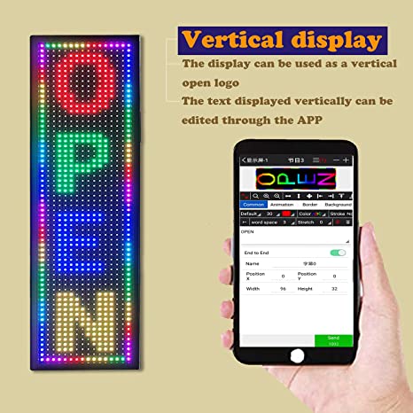Programable Led Word Screen LED letter light Scrolling Message WIFI Control Outdoor Full Color Text ...