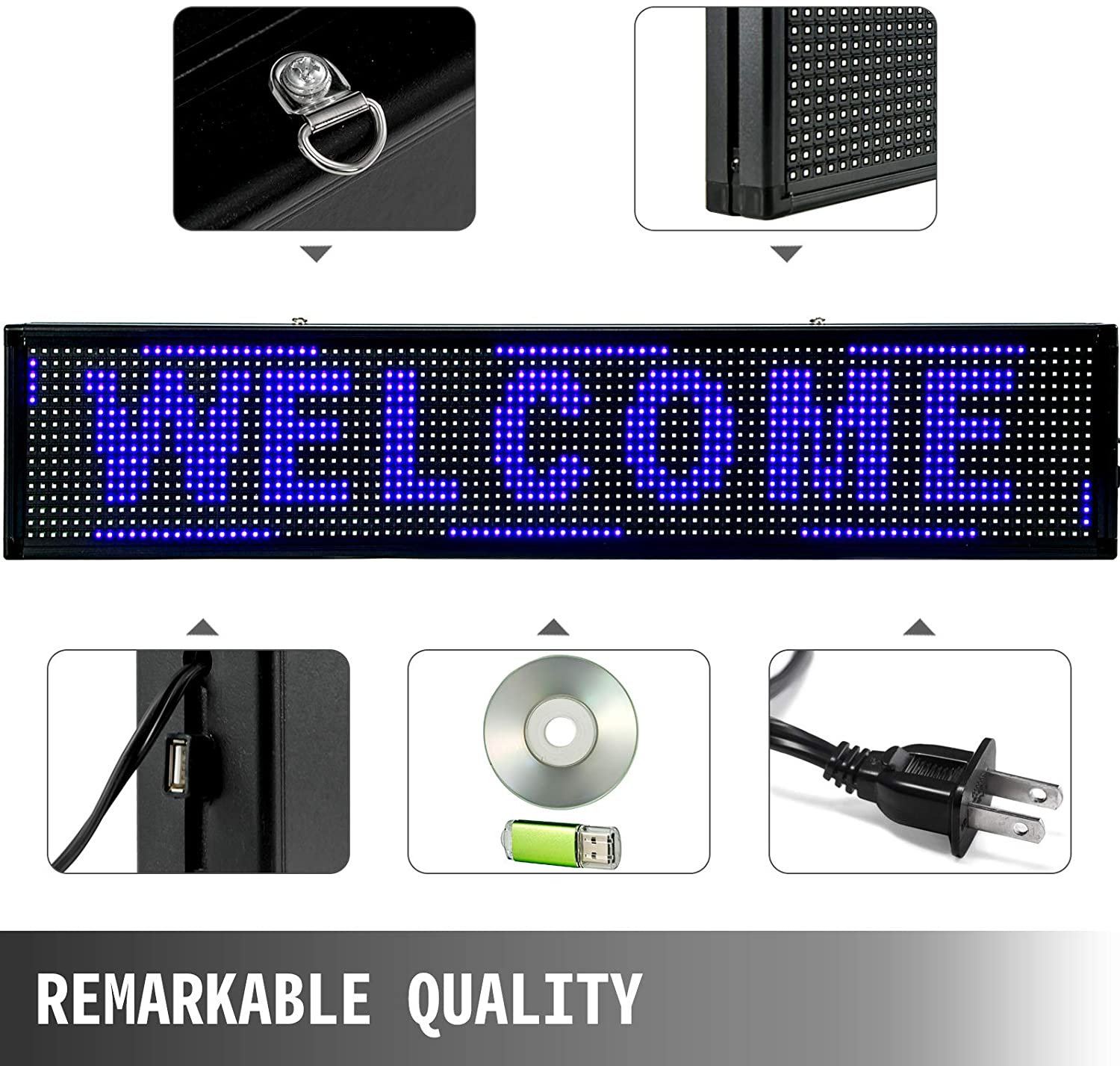 P6 P10 Outdoor Text Running Led Advertising Red Blue White Yellow ...