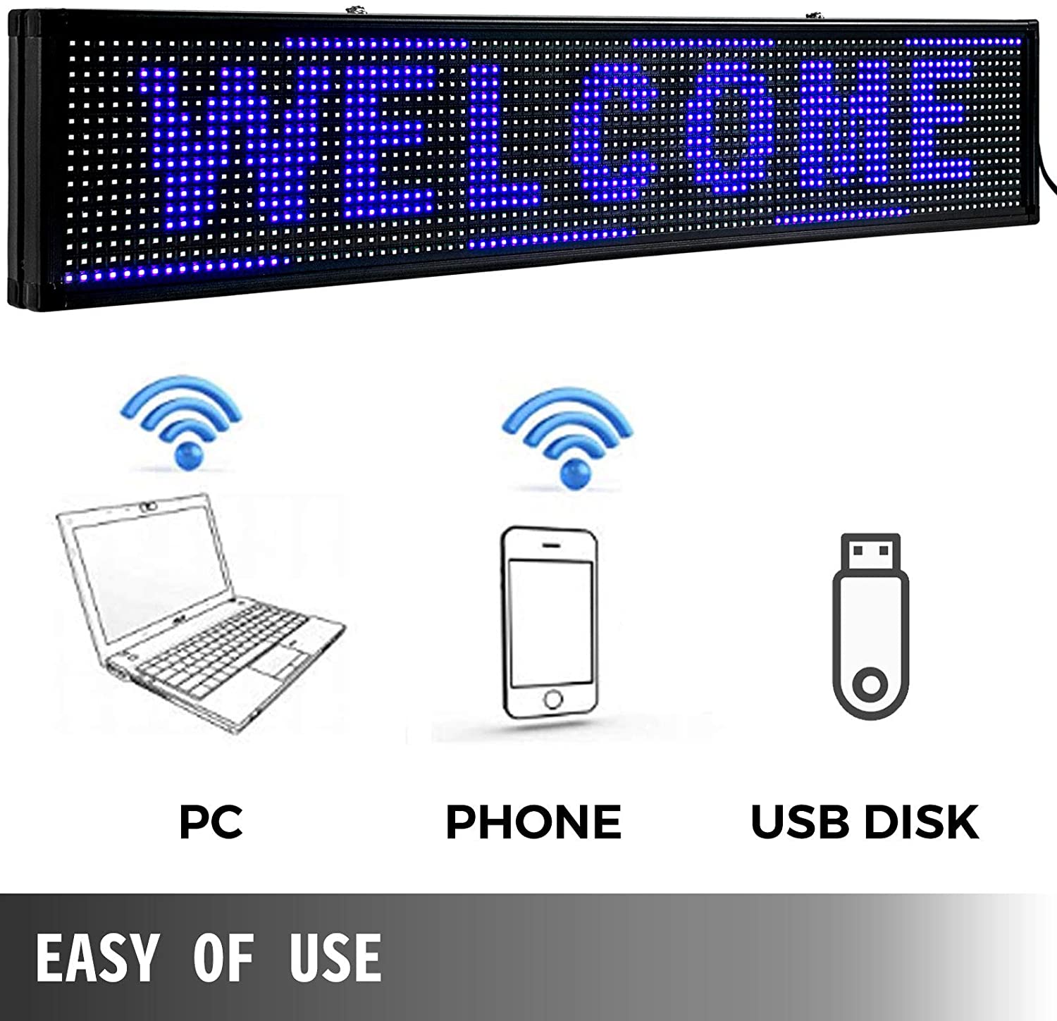P6 P10 Outdoor Text Running Led Advertising Red Blue White Yellow ...