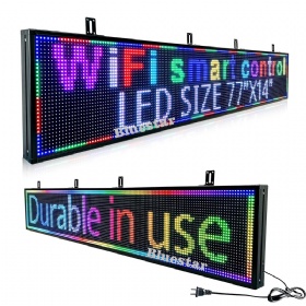 Programmable Scrolling Led Sign Message Board Outdoor Digital Signs For Business Display Screen Custom Advertising Store Marquee Electronic Word Light Wifi Control 39