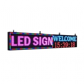 Outdoor RGB Message Sign P10 Shopping Center Screen Advertising Full Color Moving Text Billboard LED Scrolling Display