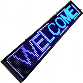 Blue P10 running text display sign