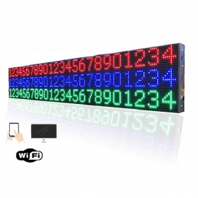 P6 Outdoor Full Color 40 x 18 inches Led Sign WIFI And USB Programmable Led Sign With High Resolution Scrolling Texts, Colorful images and videos LED Advertising Sign Board For Shop