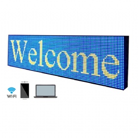 Outdoor Scrolling Huge Bright Advertising LED Signs - RGB Full Color WiFi + USB Programmable P6 40 x 18 LED Sign Displays Custom Text image Video Programmable LED Display for Store Hotel