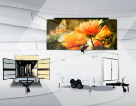 HW-21S Enclosed mobile led screen display trailer