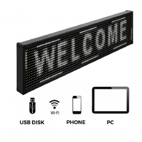 White Color Led Sign Scrolling Message Board